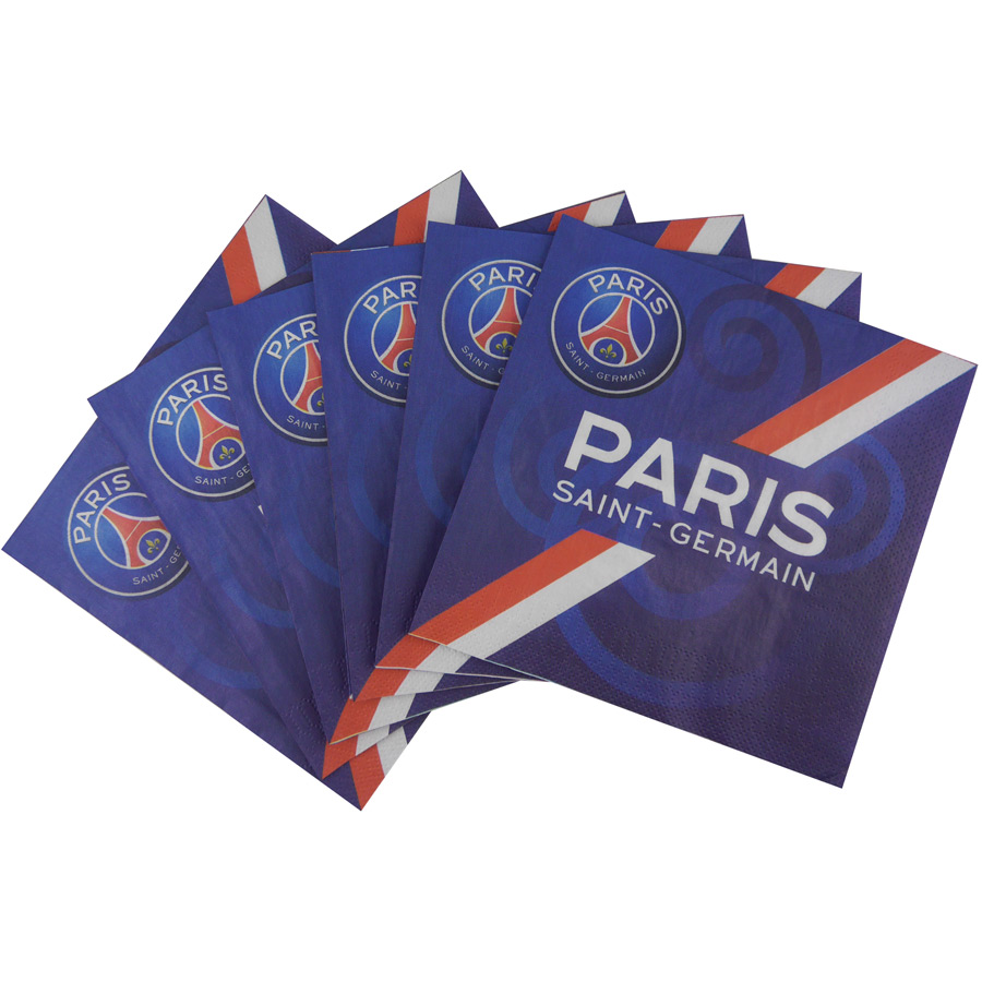 20 Serviettes Foot PSG pour l'anniversaire de votre enfant - Annikids