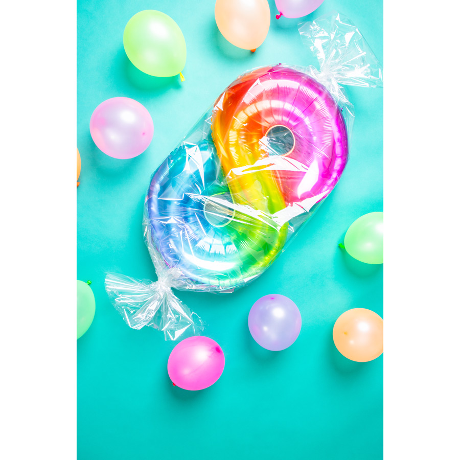 Ballon Géant Rainbow Chiffre 8 - 81 cm pour l'anniversaire de votre enfant  - Annikids