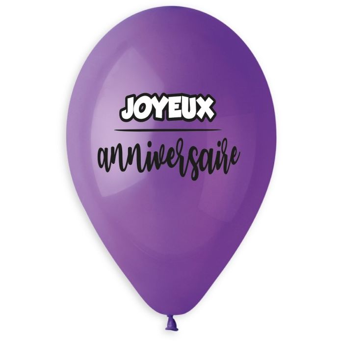 5 Ballons Joyeux Anniversaire Multicolore Ø33cm pour l'anniversaire de  votre enfant - Annikids