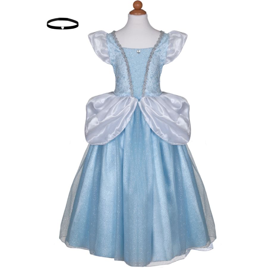Serre-tête Et Collier Cendrillon - Accessoire Déguisement Princesse Pour Fille, Taille Ajustable, Polyester