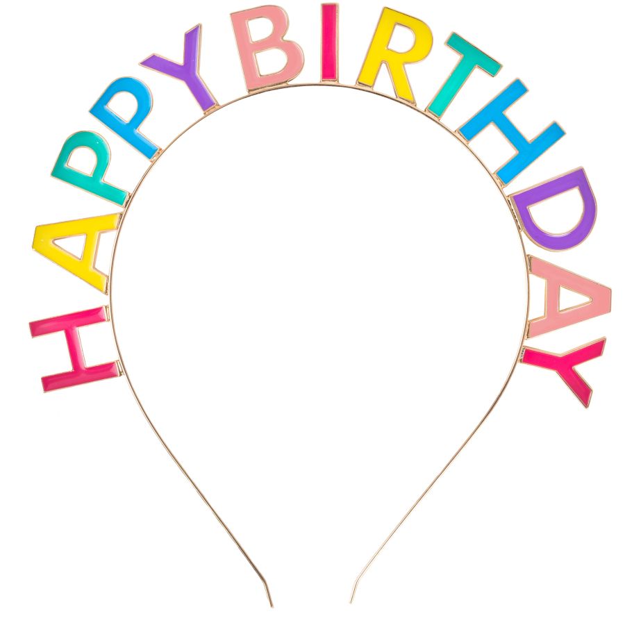 Serre-Tête Happy Birthday Rainbow