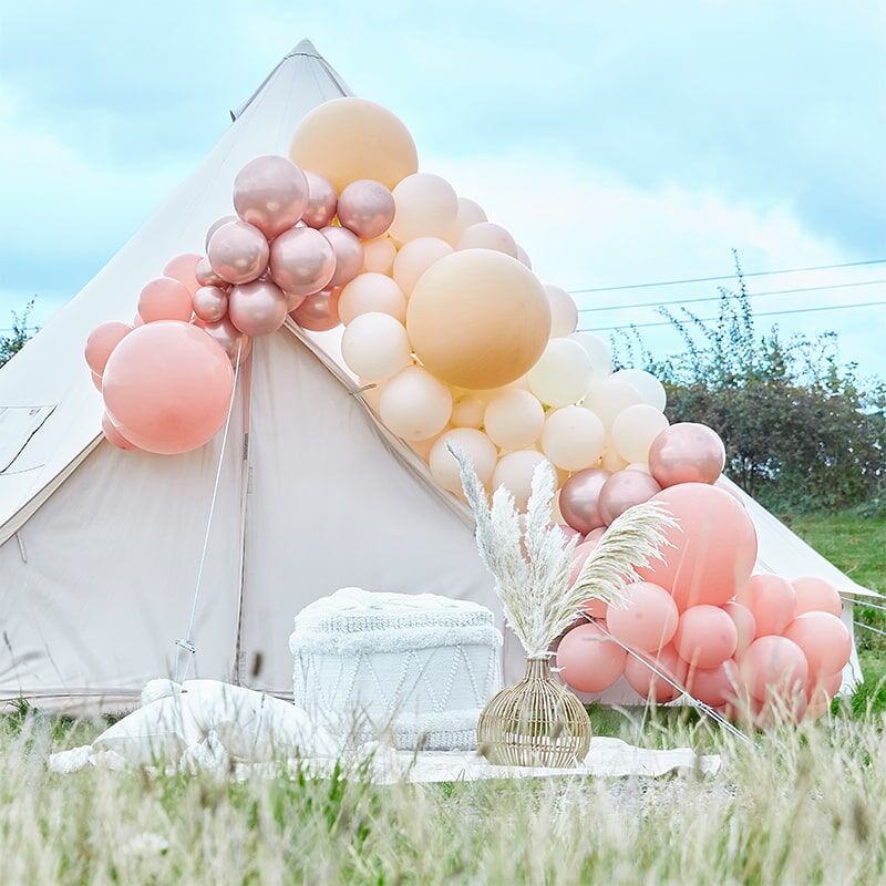 Kit Arche de Ballons 1 An - Rose pour l'anniversaire de votre enfant -  Annikids