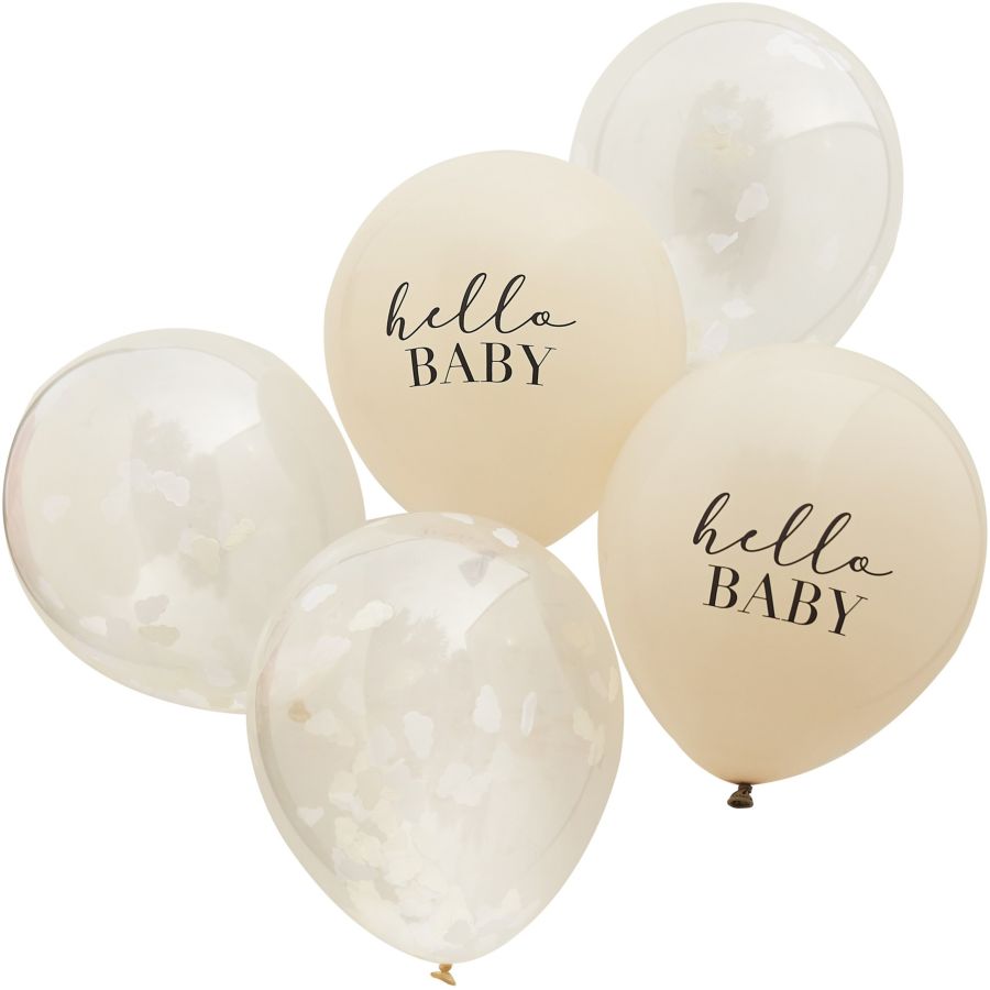5 Ballons Hello Baby