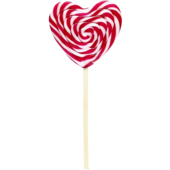 1 Sucette Coeur Rouge/Blanc 60g - Fraise - Annikids