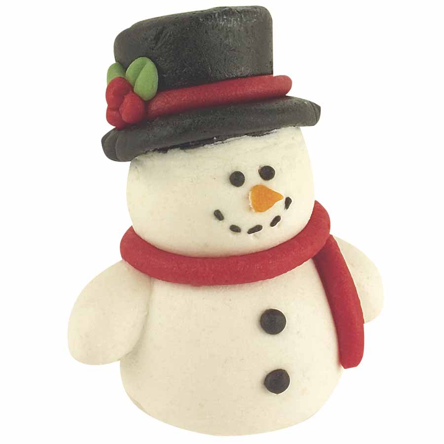 Bonhomme de Neige en Pâte d'Amande/Pâte à Sucre