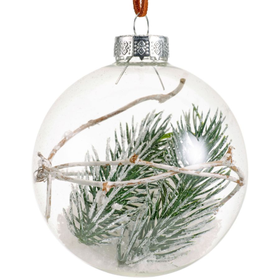 1 Boule de Noël - Forêt enneigée - Sapin