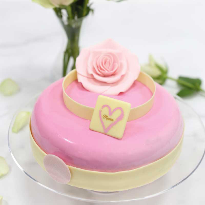 Rose Maxi (8 cm) - Non comestible pour l'anniversaire de votre