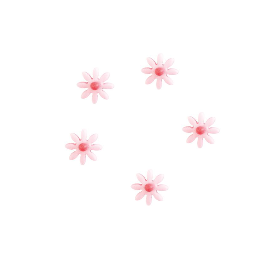 5 Mini Marguerites Rose (Ø 1 cm) - Sucre