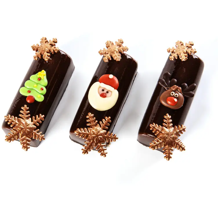 Assortiment de 6 Décors de Noël - Chocolat Blanc