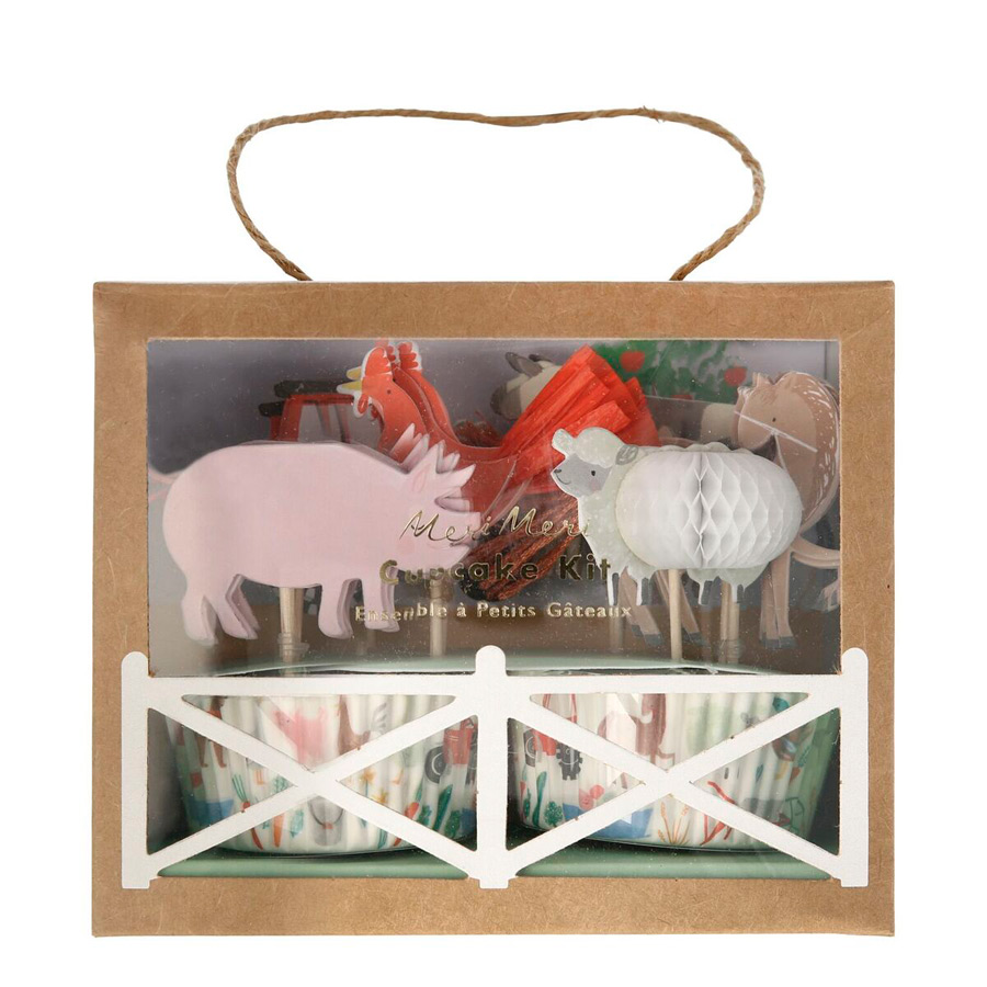 Kit 24 Caissettes et Déco Animaux de la Ferme