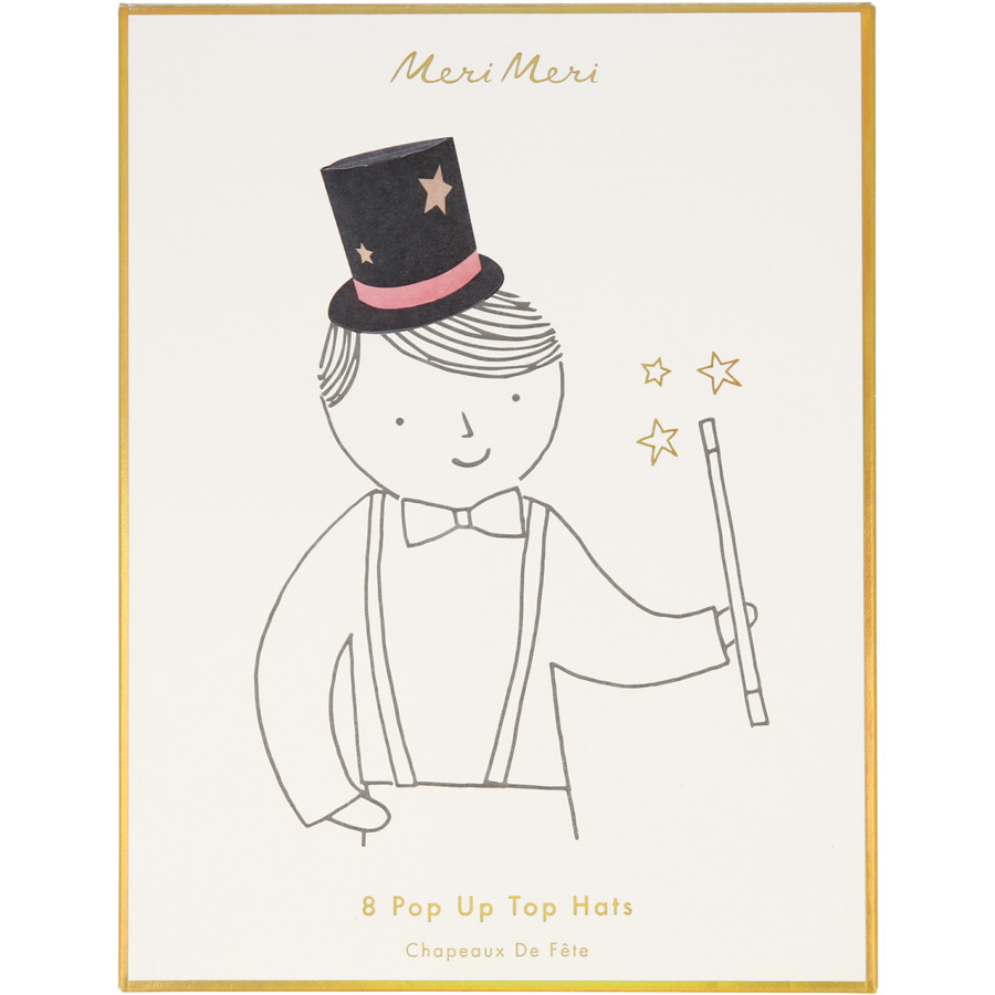 Chapeau de magicien en carton noir - haut de forme - Enfant & adulte