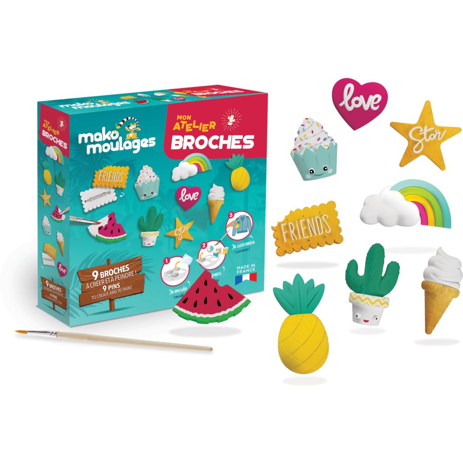 Kit Créatif Mon Atelier Broches - Mako Moulages pour l'anniversaire de  votre enfant - Annikids