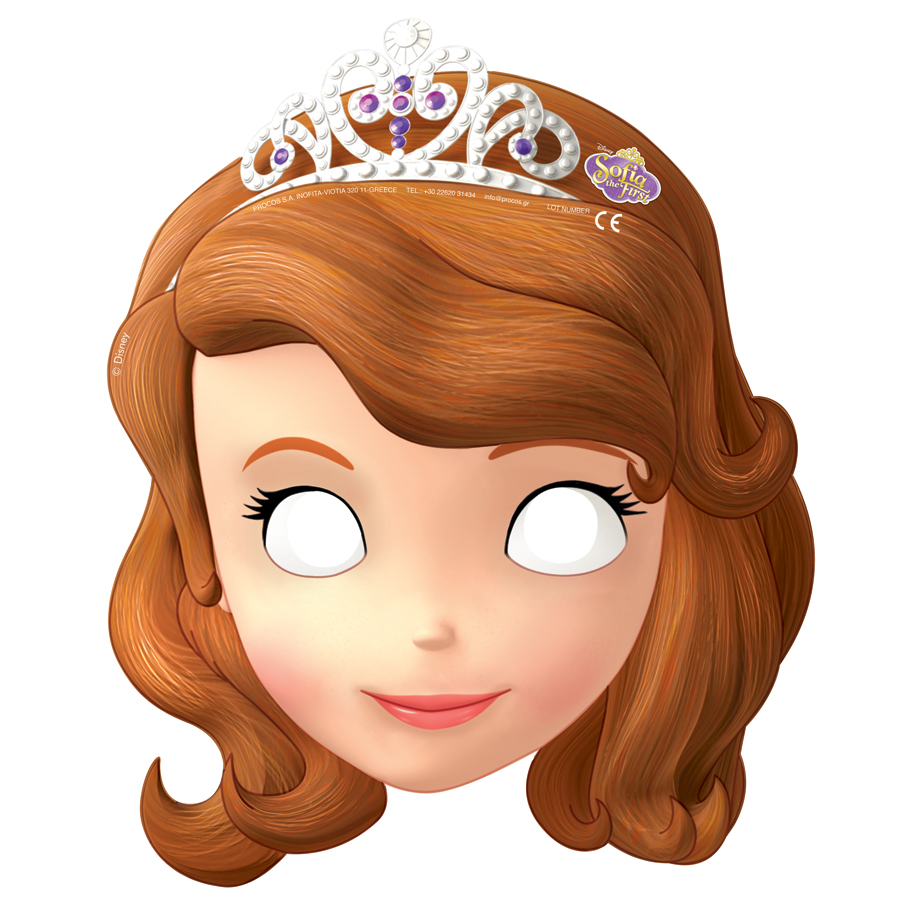6 Masques Princesse Sofia · Cliquez ici pour zoomer ou survolez l image