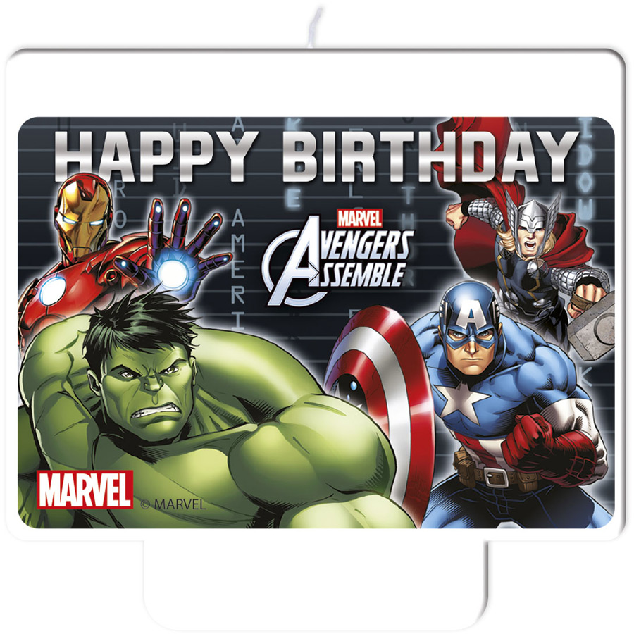 Bougie avengers anniversaire hulk Annikids AVENGERSASSEMBLEDECORCANDLEPDAcopy