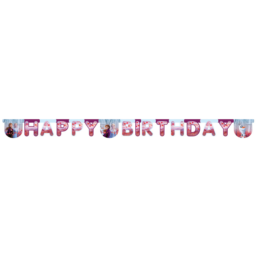 Guirlande Happy Birthday - La Reine des Neiges 2