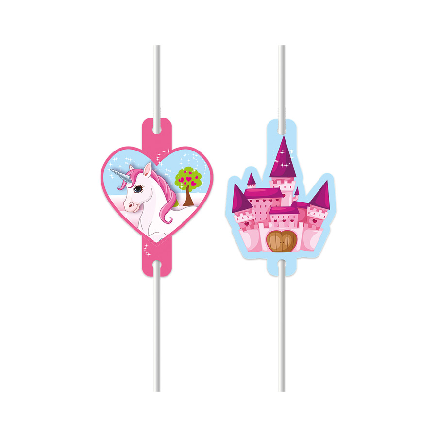 4 Pailles Licorne Enchantée - Recyclable