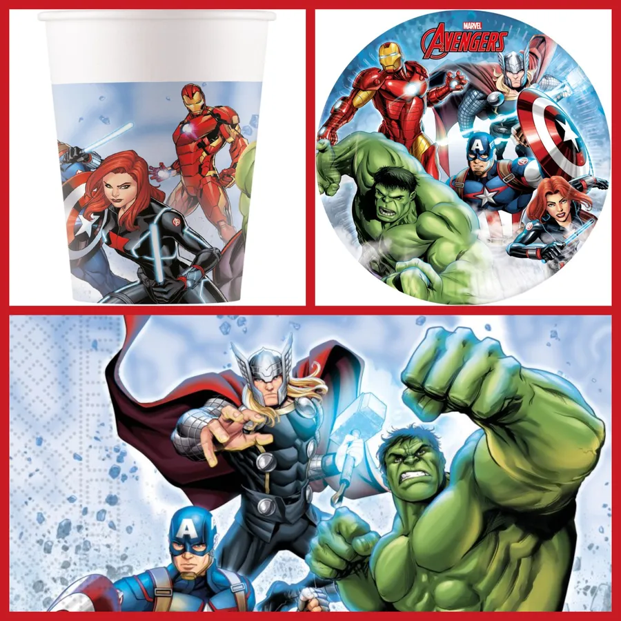 6 invitations Avengers pour l'anniversaire de votre enfant