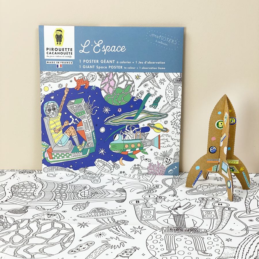Poster à colorier - Espace pour l'anniversaire de votre enfant