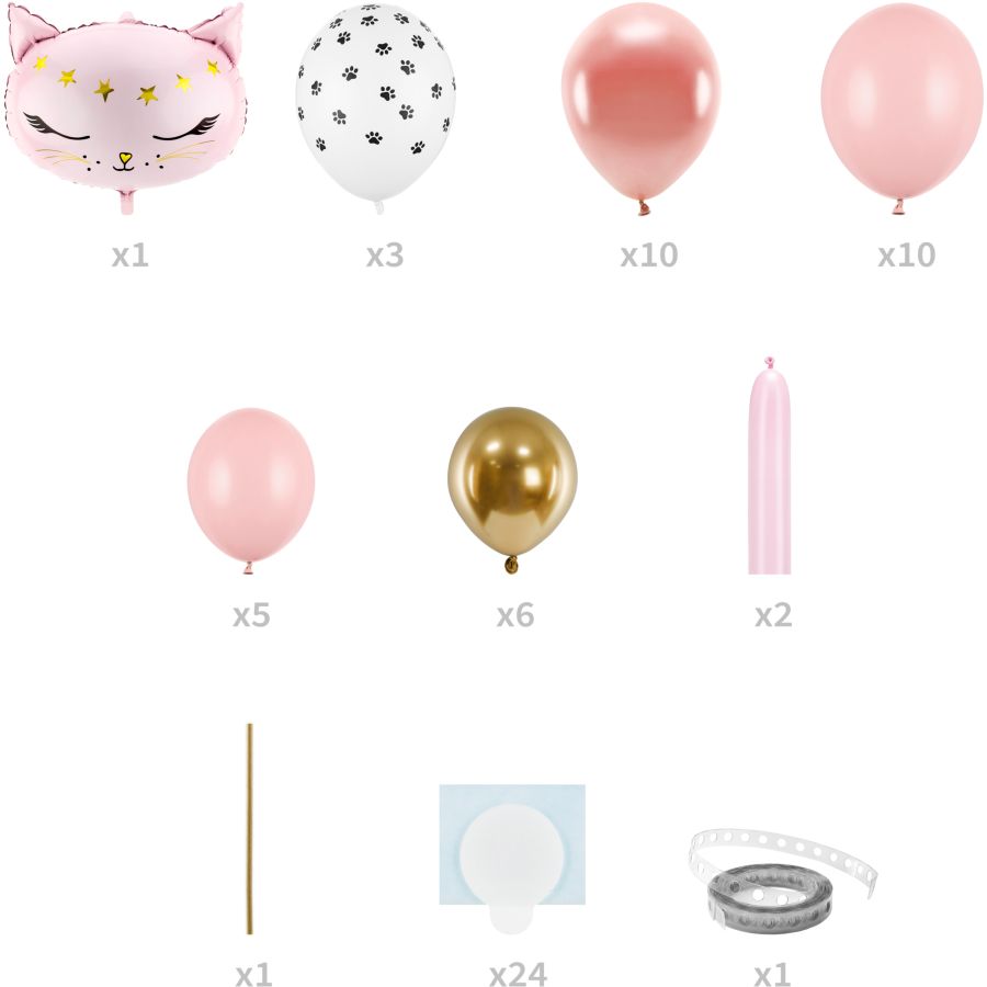 Kit Arche de Ballons 1 An - Rose pour l'anniversaire de votre enfant -  Annikids