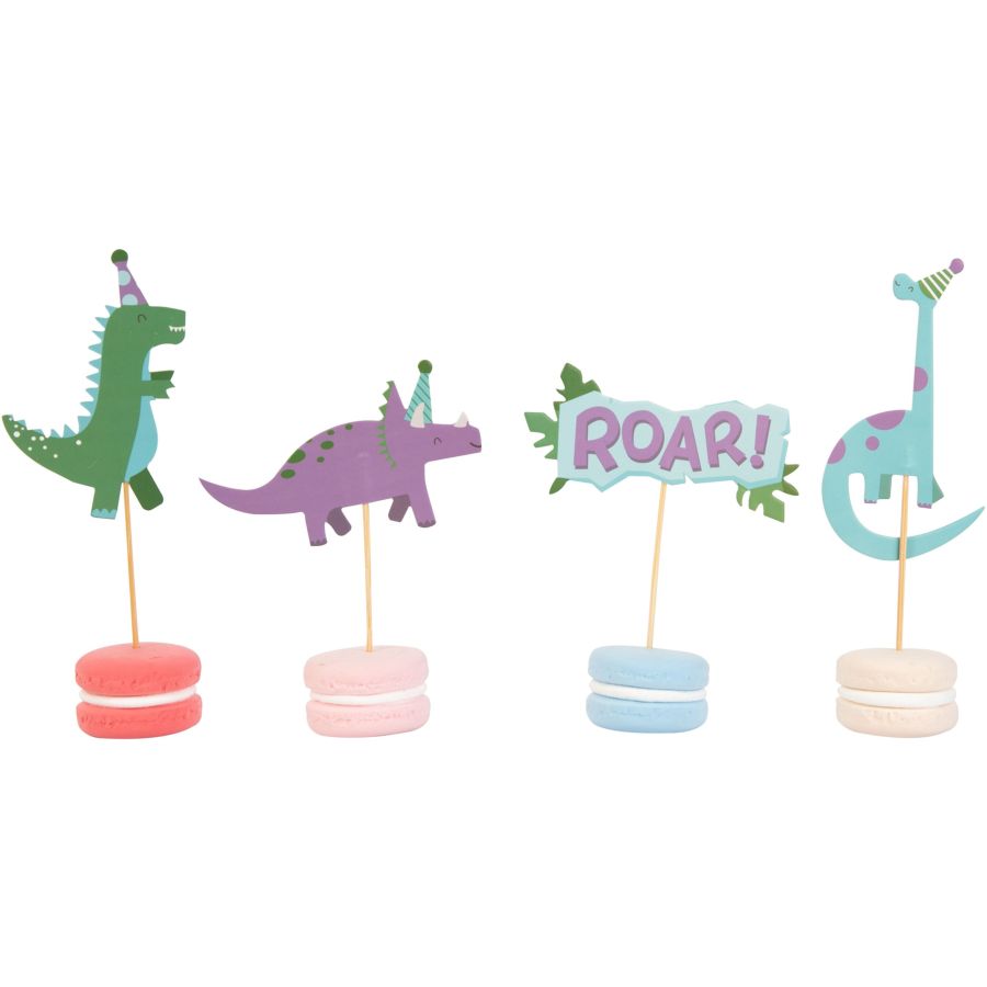 24 caissettes + 24 décorations de cake dinosaure - Accessoires