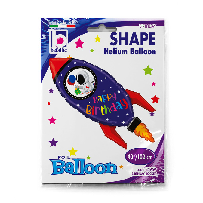 Ballon Géant Fusée Happy Birthday - 102 cm pour l'anniversaire de votre  enfant - Annikids