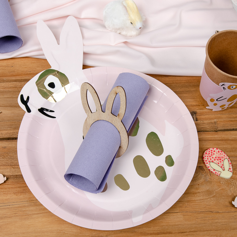 8 Assiettes Lapin Joyeux pour l'anniversaire de votre enfant