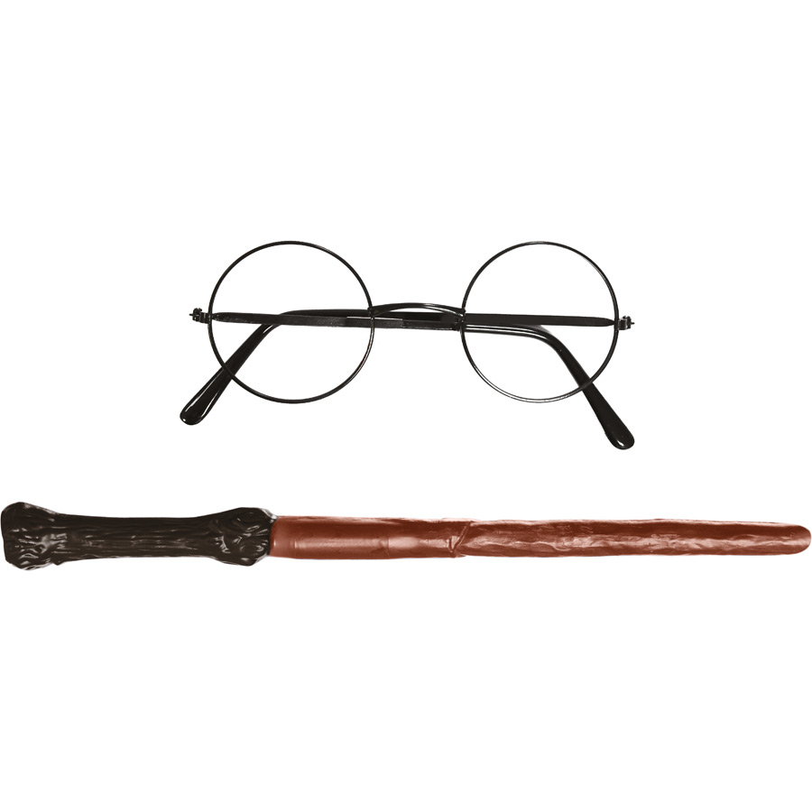 Déguisement Harry Potter + Baguette + Lunette