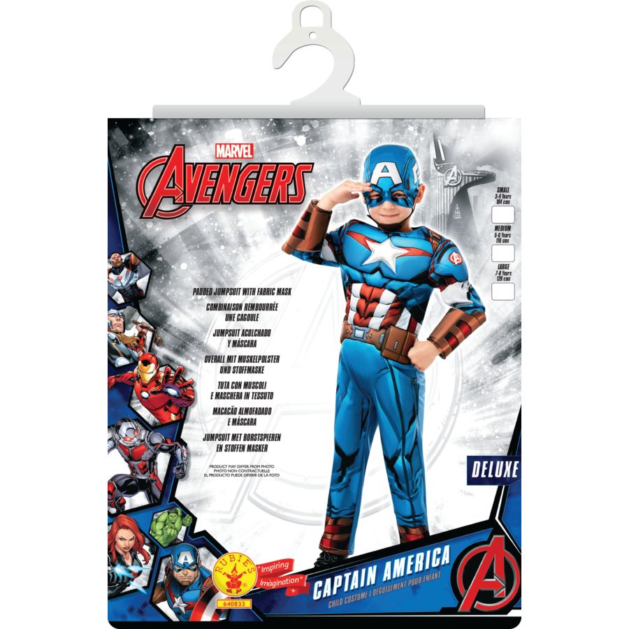 Déguisement Luxe Réversible – Hulk & Captain America – ( 5-6ans