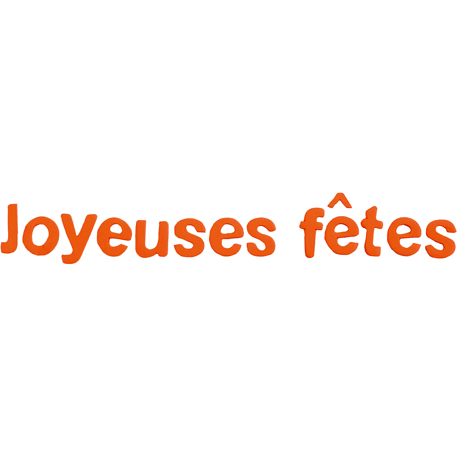 Lettres "Joyeuses Fêtes" Orange