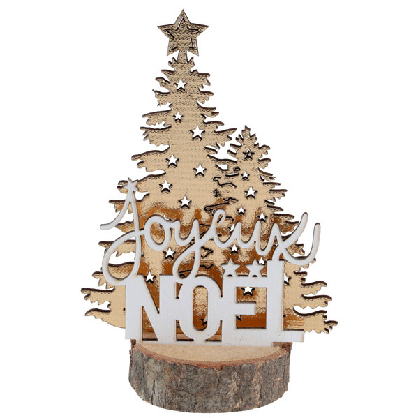 Décoration de Noël 30 cm Tree Topper paillettes étoile sur Spring-Blanc 