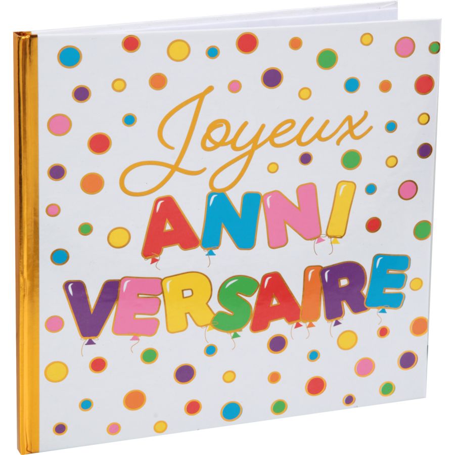 Livre d'Or Anniversaire Ballon Multicolores