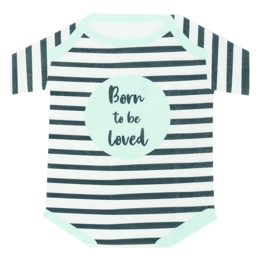16 Serviettes - Hey Baby Bleu