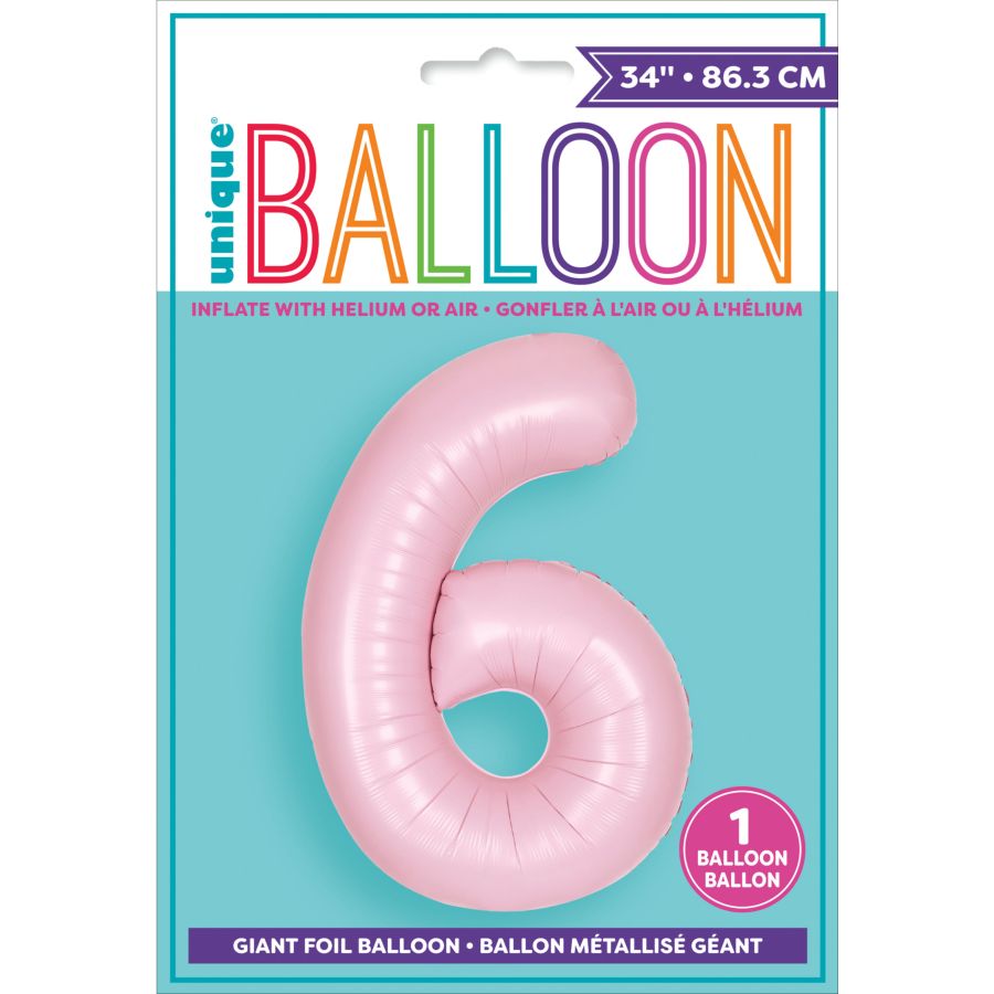 ballon géant chiffre 1 rose pour fêter un anniversaire fille