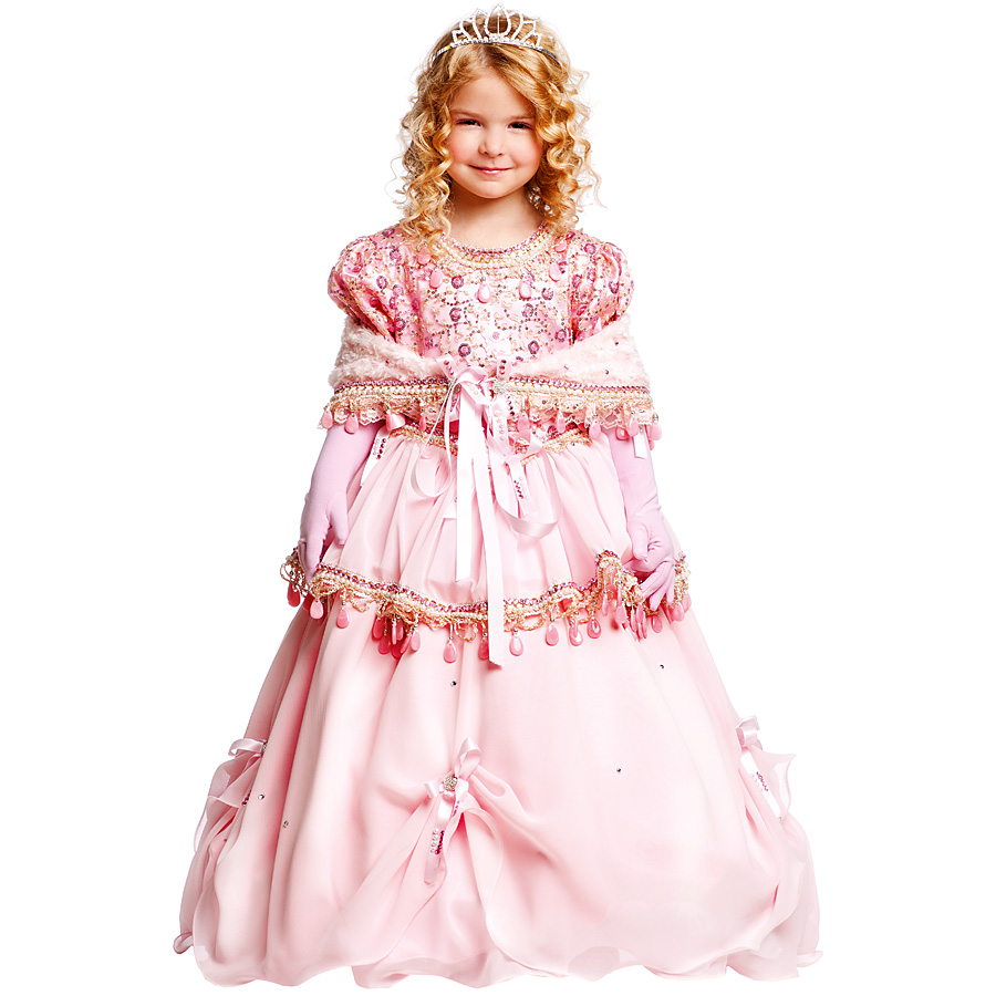 Déguisement Princesse Prestige Rose Luxe 5-6 ans