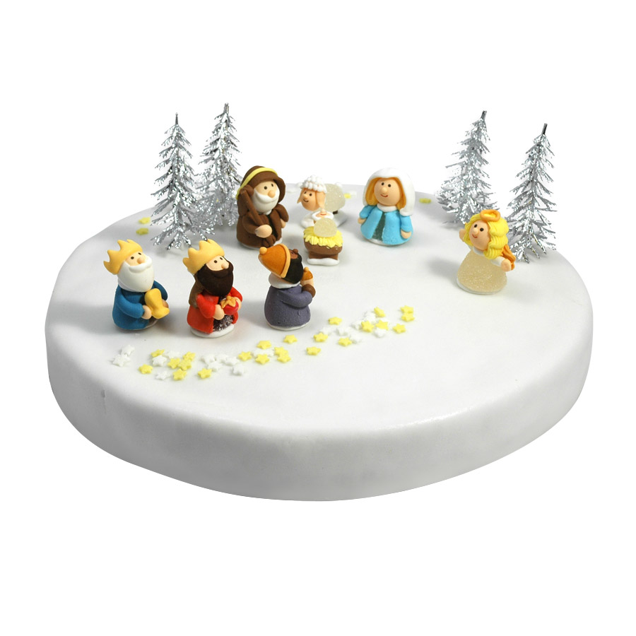 Gâteau Crèche Ø 28 cm, 12/14 parts - Annikids
