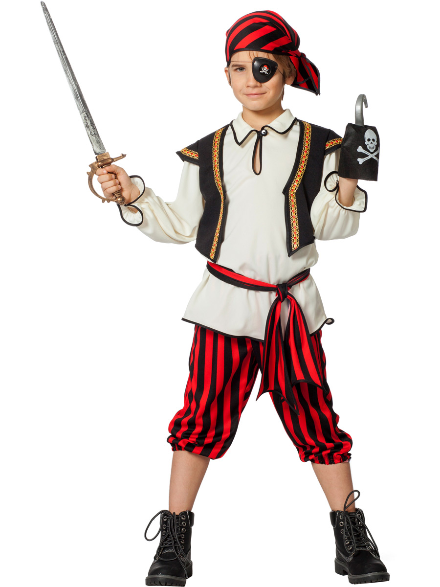 Déguisement Pirate Gilet Noir Taille 140
