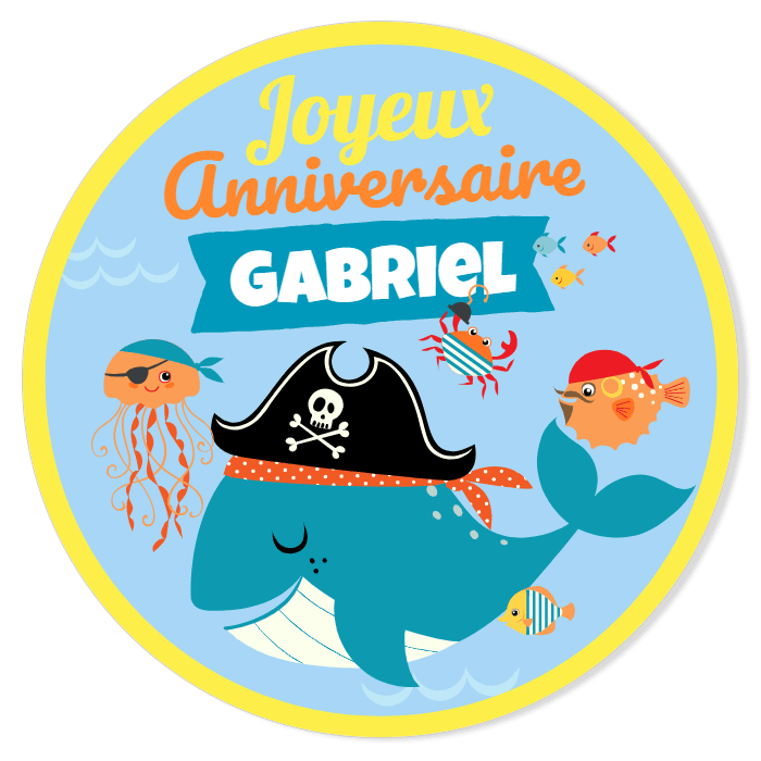 Bougie Pirate 5 ans pour l'anniversaire de votre enfant - Annikids