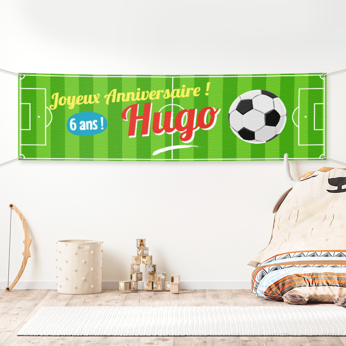 Toile De Fond Anniversaire Football 2,1x1,5m - Décoration Fête, Terrain Vert, Idéal Pour Photos Et Décoration Murale