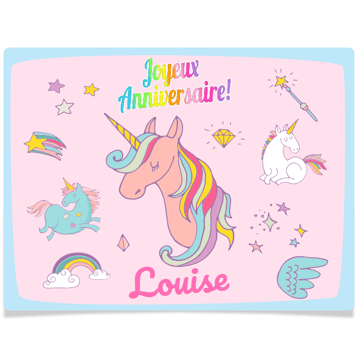 Ma bougie licorne - Personnalisée