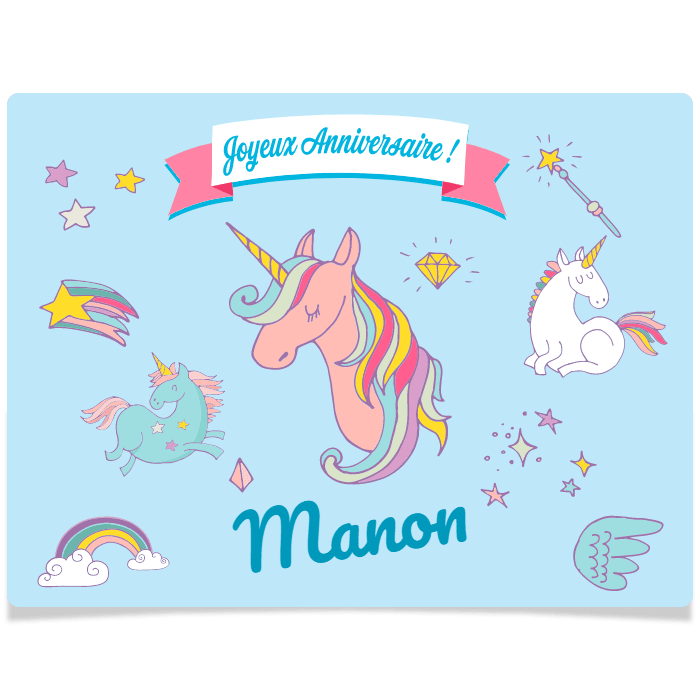 Licorne Decoration Anniversaire Fille 6 an, 6 Ballon Anniversaire