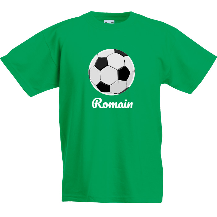 T-shirt Bébé Ballon de Foot avec Prénom Personnalisé 