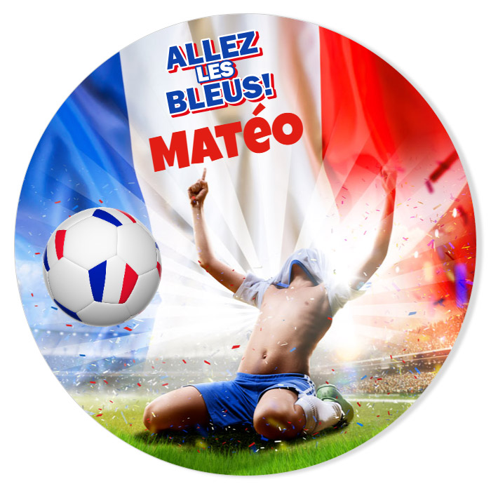 Fotocroc à personnaliser - Foot Allez les Bleus