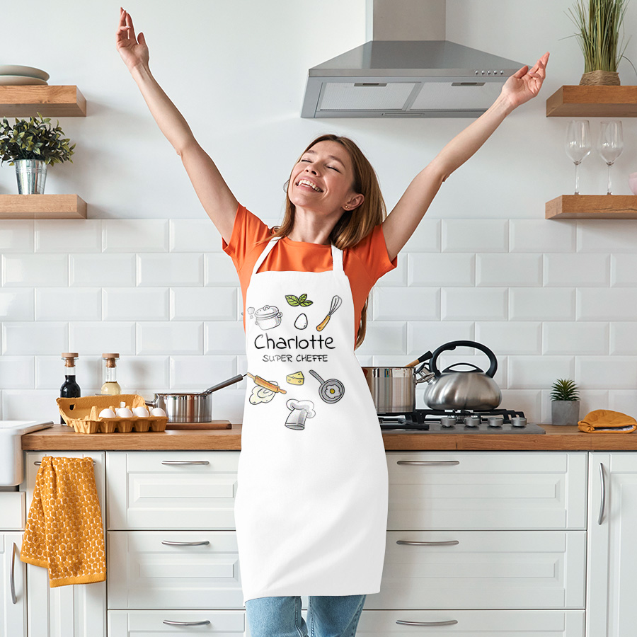 Tablier de cuisine femme personnalisé - Kitchen Addict