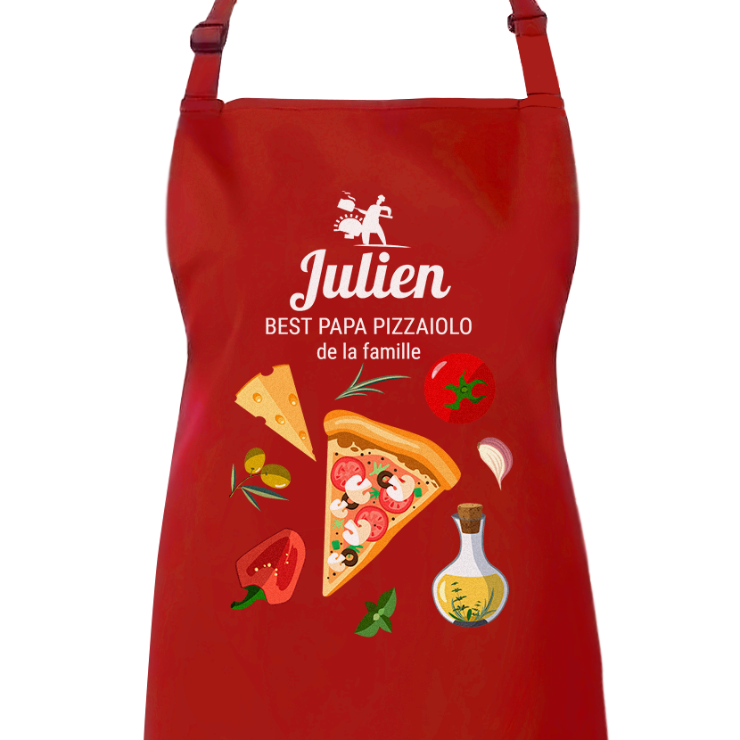 tablier de cuisine Pizza-Addict blanc – L'atelier Suisse