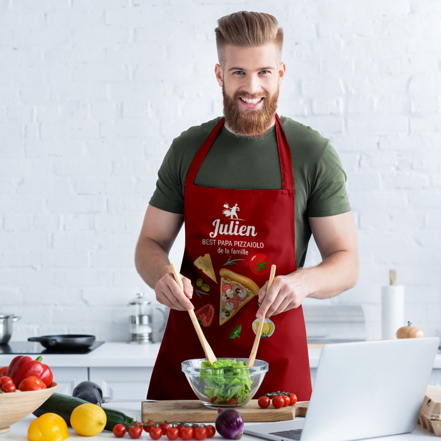 Tablier de cuisine personnalisé, Pizzaïolo