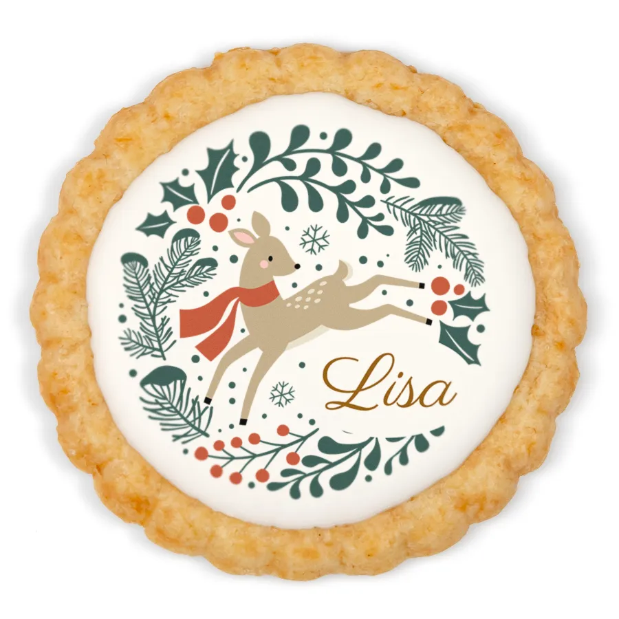 COFFRET CADEAU de 3 biscuits personnalisés pour Noël