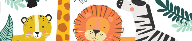 Thème d'anniversaire Animaux de la Jungle pour votre enfant