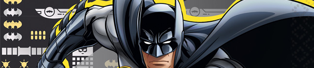 Thme d'anniversaire Batman Round pour votre enfant