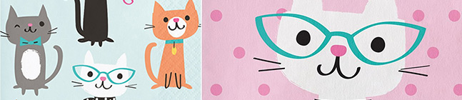 Thme d'anniversaire Chat Chic pour votre enfant