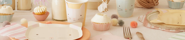 Thme d'anniversaire Chat Pastel pour votre enfant